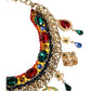 Dolce & Gabbana Gold Brass Chain Majolica Embellished Chocker Necklace