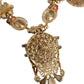 Dolce & Gabbana Gold Tone Brass Embellished Ball Chain Statement Necklace