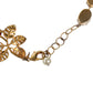 Dolce & Gabbana Gold Chain Brass Red Rose Crystal Embellished Necklace