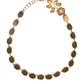 Dolce & Gabbana Gold Chain Brass Red Rose Crystal Embellished Necklace