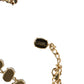 Dolce & Gabbana Gold Brass Link Chain Rose Petal Crystal Embellished Necklace