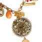 Dolce & Gabbana Gold Tone Brass Chain Embellished Statement Necklace