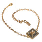 Dolce & Gabbana Gold Brass Chain Logo Sicily Pendant Bracelet