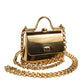 Dolce & Gabbana Gold Brass Chain Sicily Micro Bag Pendant Necklace