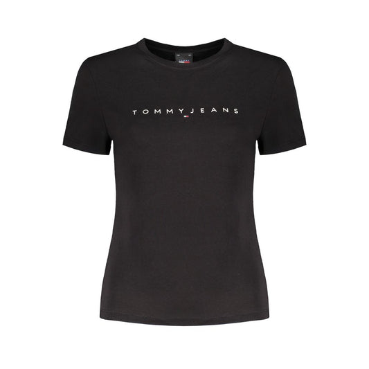 Tommy Hilfiger Black Cotton Tops & T-Shirt