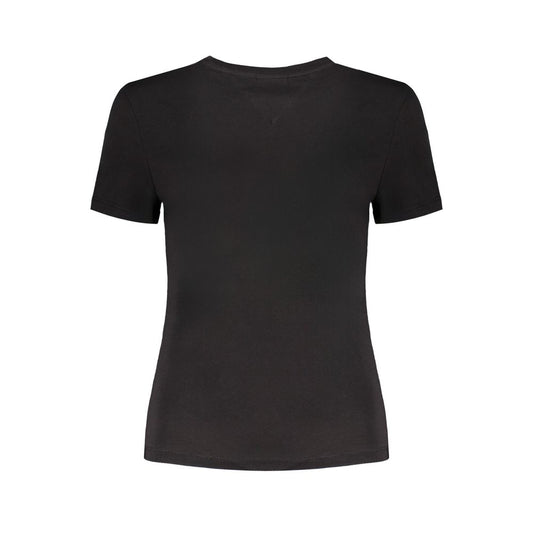 Tommy Hilfiger Black Cotton Tops & T-Shirt