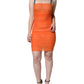 Dolce & Gabbana Orange Nylon Bodycon Sheath Mini Dress