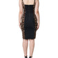 Dolce & Gabbana Brown Silk Leopard Print Knee Length Dress