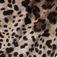 Dolce & Gabbana Brown Silk Leopard Print Knee Length Dress