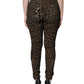 Dolce & Gabbana Brown Leopard Cotton Skinny Denim Jeans