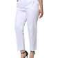 Dolce & Gabbana White Cotton Mid Waist Tapered Denim Jeans