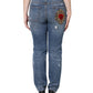 Dolce & Gabbana Blue Cotton Tattered Boyfriend Denim Jeans