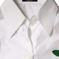 Dolce & Gabbana White Cotton Flower Applique Dress Shirt Top