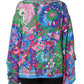 Dolce & Gabbana Multicolor Floral Charmeuse Kimono Sleeve Tunic Top