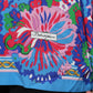 Dolce & Gabbana Multicolor Floral Charmeuse Kimono Sleeve Tunic Top