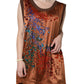 Dolce & Gabbana Brown Crystal Embellished Sleeveless Tank Top