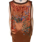 Dolce & Gabbana Brown Crystal Embellished Sleeveless Tank Top