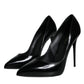 Dolce & Gabbana Black Patent Leather KATE Heels Pumps Shoes