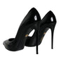 Dolce & Gabbana Black Patent Leather KATE Heels Pumps Shoes