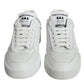 Dolce & Gabbana White Calfskin Leather Miami Low Top Sneakers Shoes