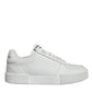 Dolce & Gabbana White Calfskin Leather Miami Low Top Sneakers Shoes