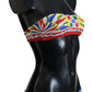 Dolce & Gabbana Multicolor Carretto Bandeau Brief Swimwear 2 Pc Bikini