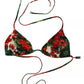 Dolce & Gabbana Multicolor Geranium Halter Beachwear Bikini Top