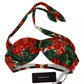 Dolce & Gabbana Multicolor Geranium Halter Beachwear Bikini Top