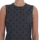 Dolce & Gabbana Chic Sleeveless Polka Dot Wool Dress