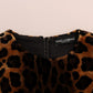 Dolce & Gabbana Sleeveless Leopard Mini Sheath Dress