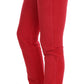 Costume National Radiant Red Super Slim Designer Jeans