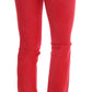 Costume National Radiant Red Super Slim Designer Jeans