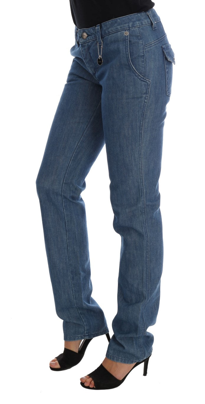 Costume National Super Slim Blue Wash Cotton Jeans