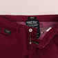 Costume National Sleek Red Straight Fit Luxury Jeans