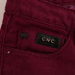 Costume National Sleek Red Straight Fit Luxury Jeans