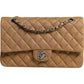 Chanel Dark Gold Caviar Medium Classic Double Flap Shoulder Bag