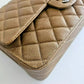 Chanel Dark Gold Caviar Medium Classic Double Flap Shoulder Bag