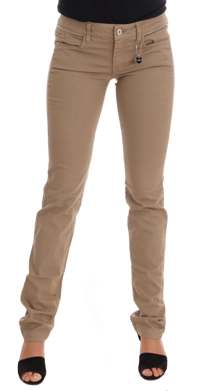 Costume National Beige Super Slim Fit Denim Delight