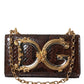 Dolce & Gabbana Brown Python Leather DG Girls Crossbody Phone Bag