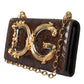 Dolce & Gabbana Brown Python Leather DG Girls Crossbody Phone Bag