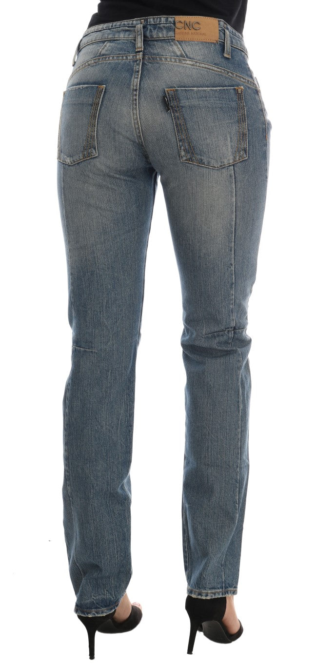 Costume National Chic Blue Slim Fit Designer Jeans