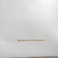 Brunello Cucinelli White Leather Logo Shoulder Strap Shopping Tote Bag