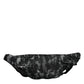 Dolce & Gabbana Black Leopard Fabric Belt Waist Fanny Pack Bag