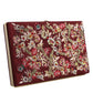 Dolce & Gabbana Bordeaux Velvet Gold Frame Clutch Evening Bag