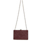 Dolce & Gabbana Maroon Leather Clutch Evening Crossbody Bag