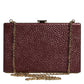 Dolce & Gabbana Maroon Leather Clutch Evening Crossbody Bag