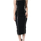 Dolce & Gabbana Black Zipper Bodycon Sheath Midi Dress