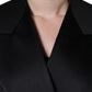 Dolce & Gabbana Black Polyester Double Breasted Coat Jacket