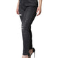 Dolce & Gabbana Black Cotton Stretch Tattered Skinny Jeans