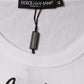 Dolce & Gabbana White Cotton Logo Print Round Neck T-shirt